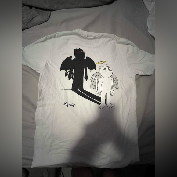 Rip N Dip Devil & Angel T-Shirt (color: white) - Picture 2 of 3